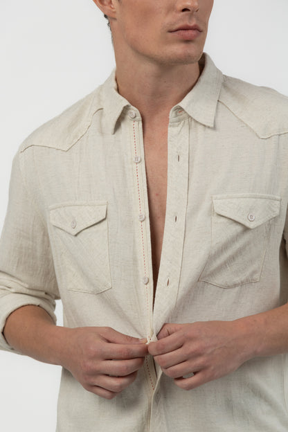 Men's Linen Work Shirt