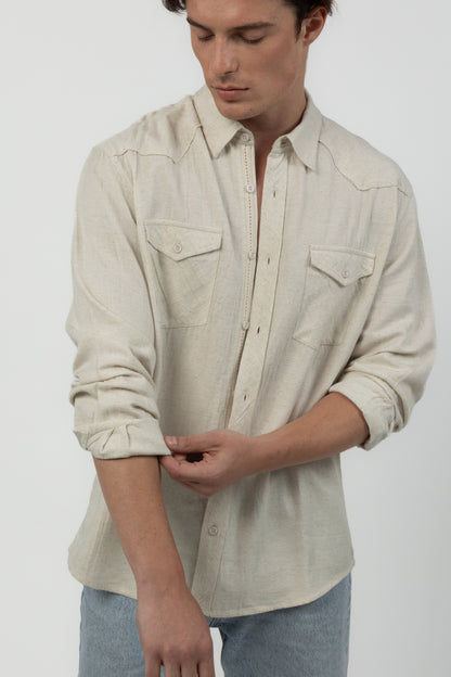 Men's Linen Work Shirt