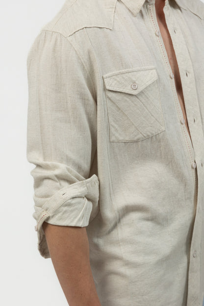 Men's Linen Work Shirt