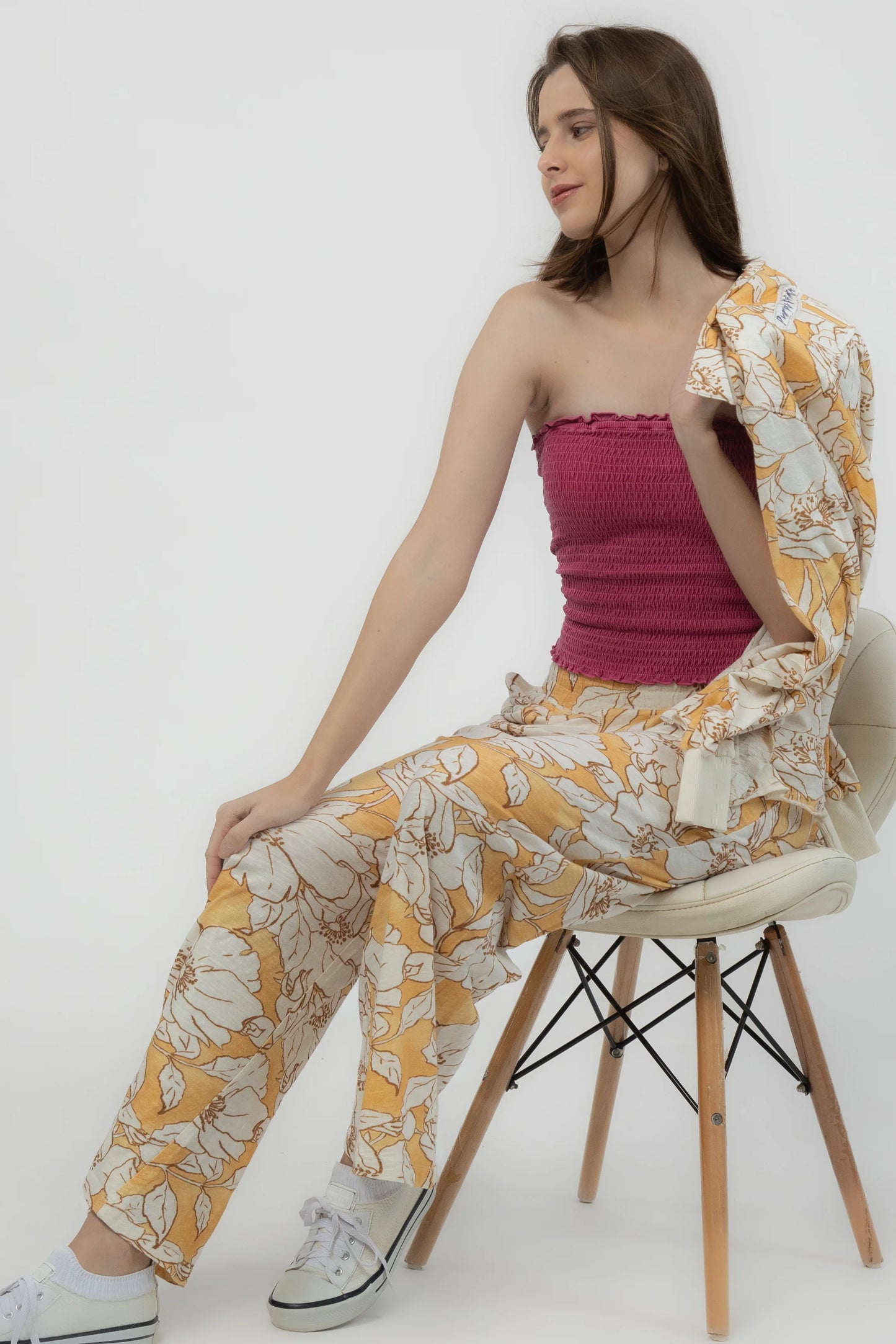 Camellia Pants (English Rose Print)