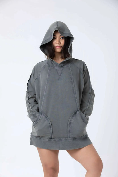 Rose Hoodie (Grey) - PURPLE POTATO